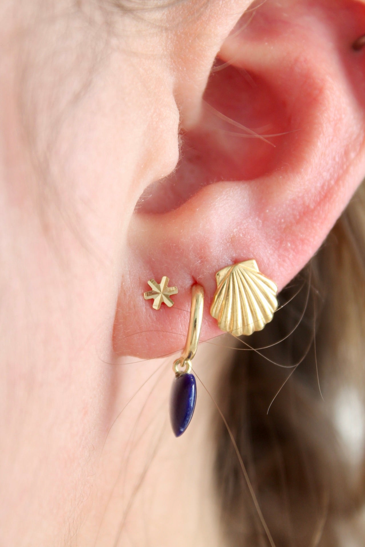 Lapis Lazuli Heart Earrings