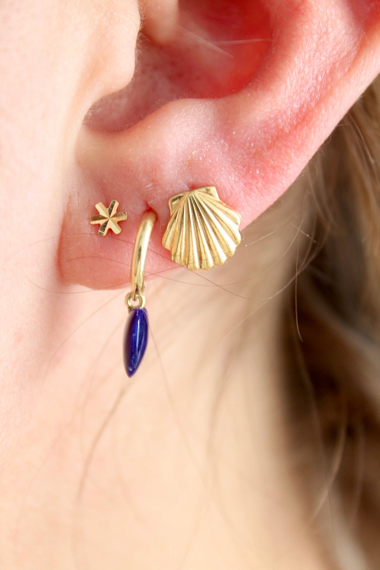 Lapis Lazuli Heart Earrings