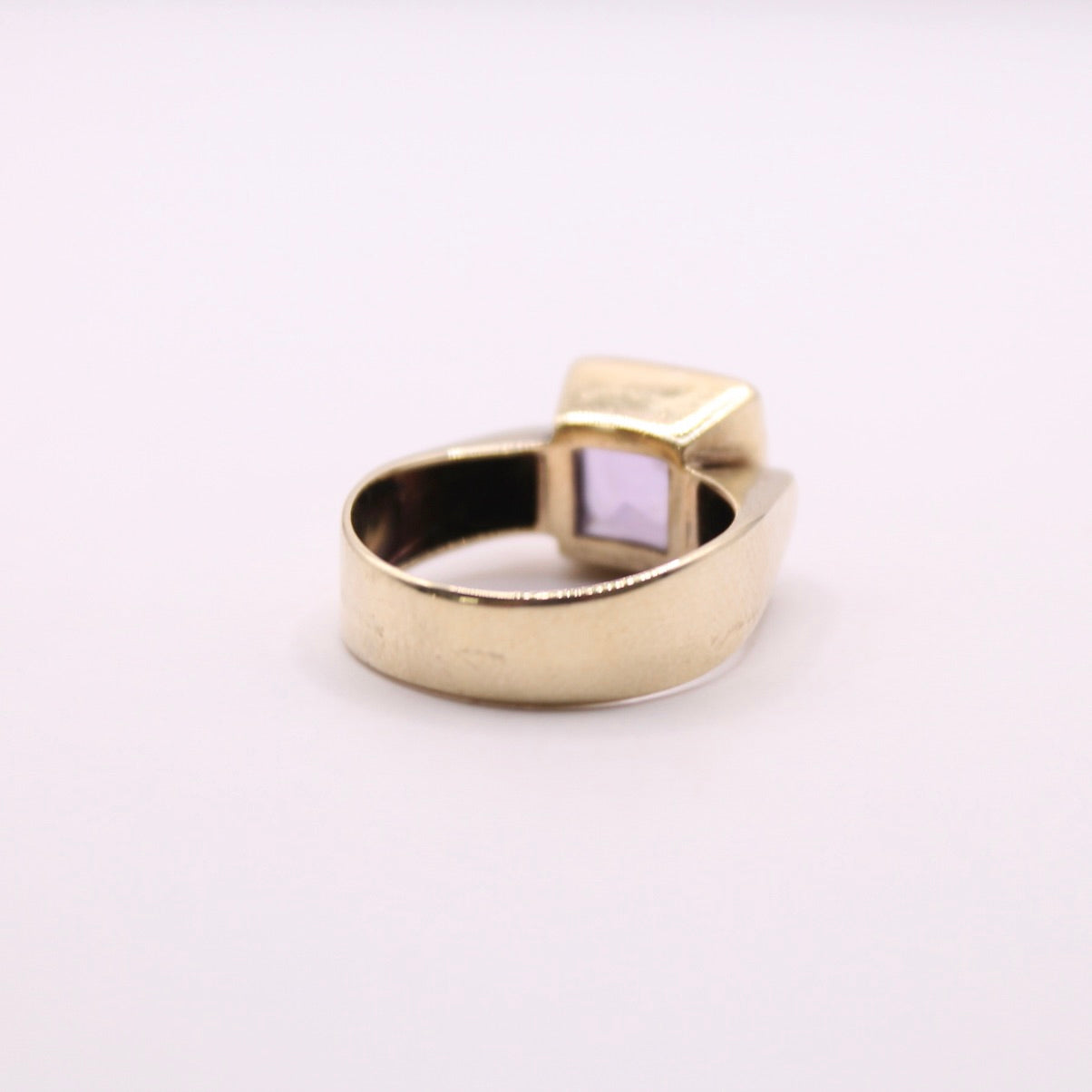 Square Amethyst Statement Ring