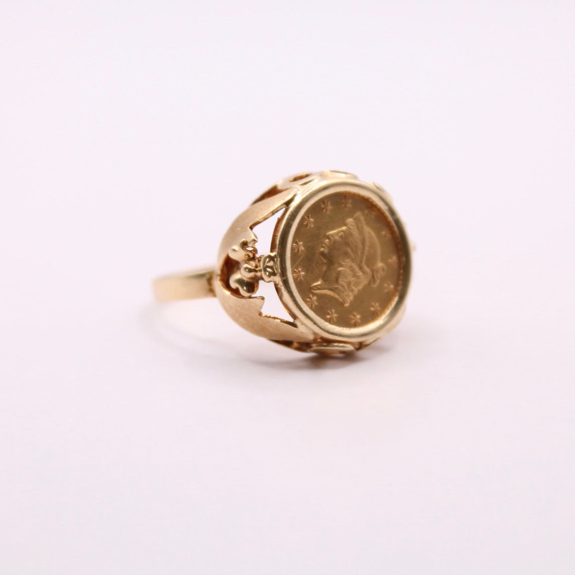 21ct Dollar Coin Ring
