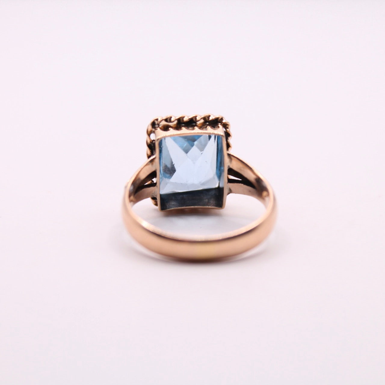 Aquamarine Rope Ring