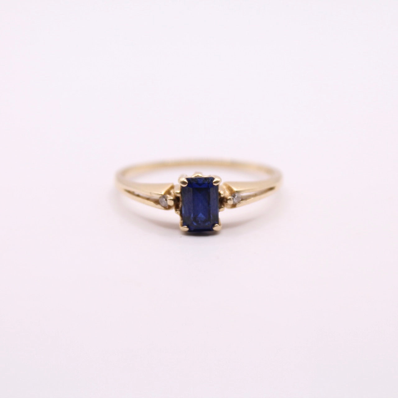 Sapphire & Diamond Cluster Ring