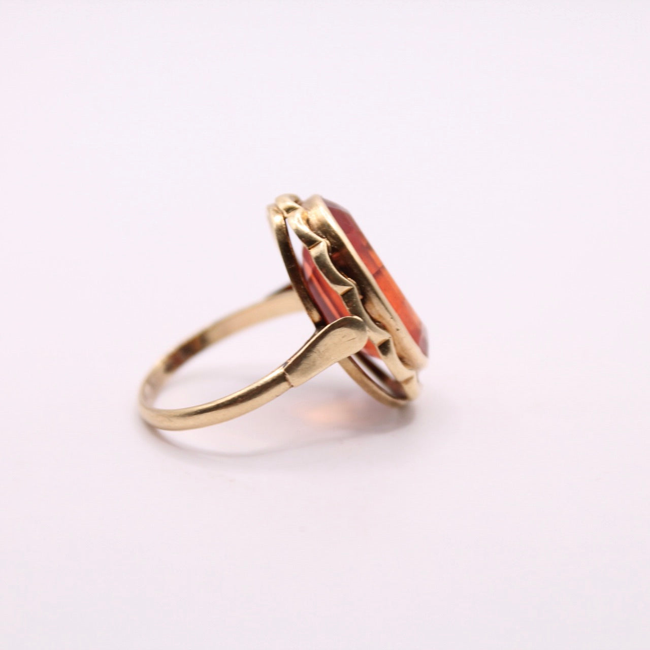Orange Sapphire Statement Ring