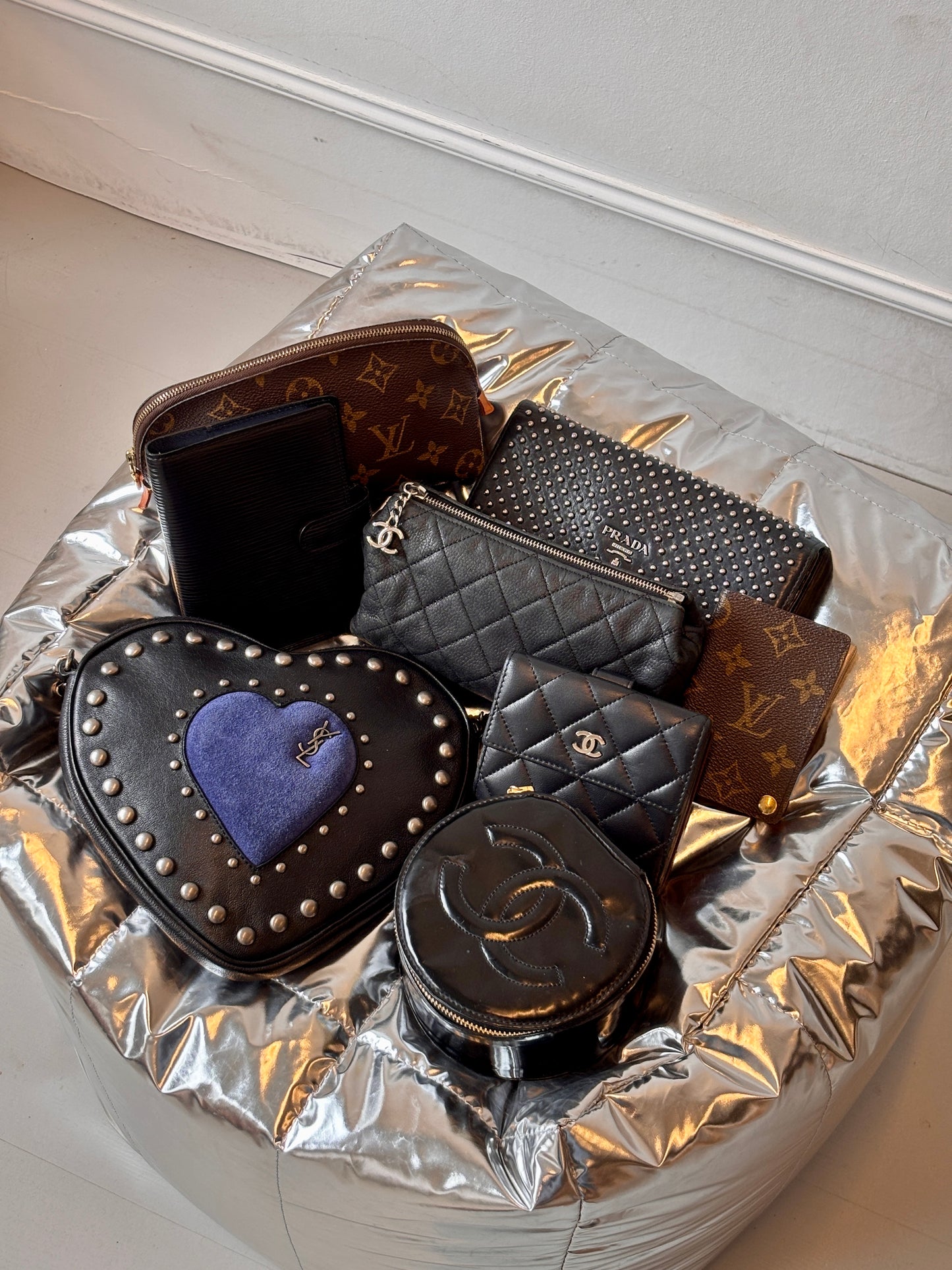 Chanel Grained Calf Skin Pouch