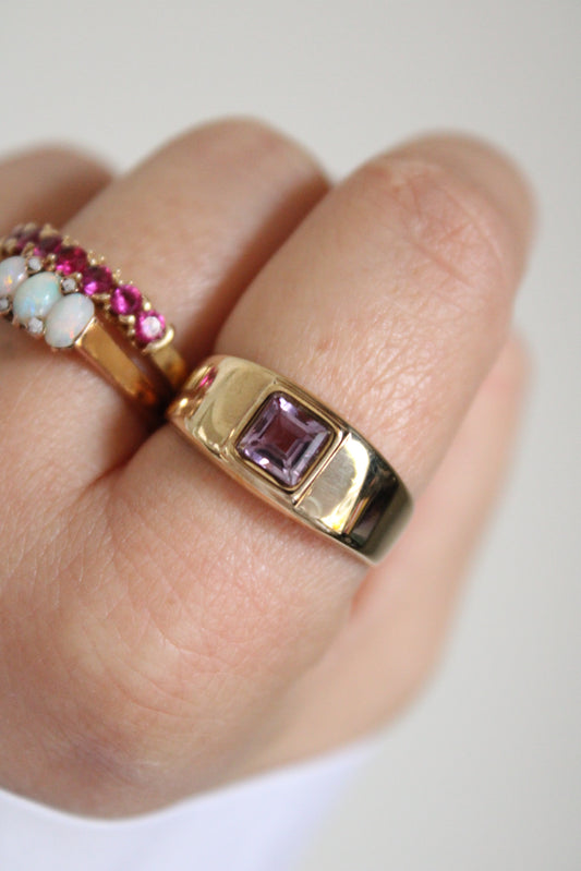 Amethyst Band Ring