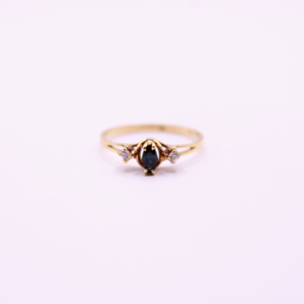 Sapphire & Diamond Trilogy Ring