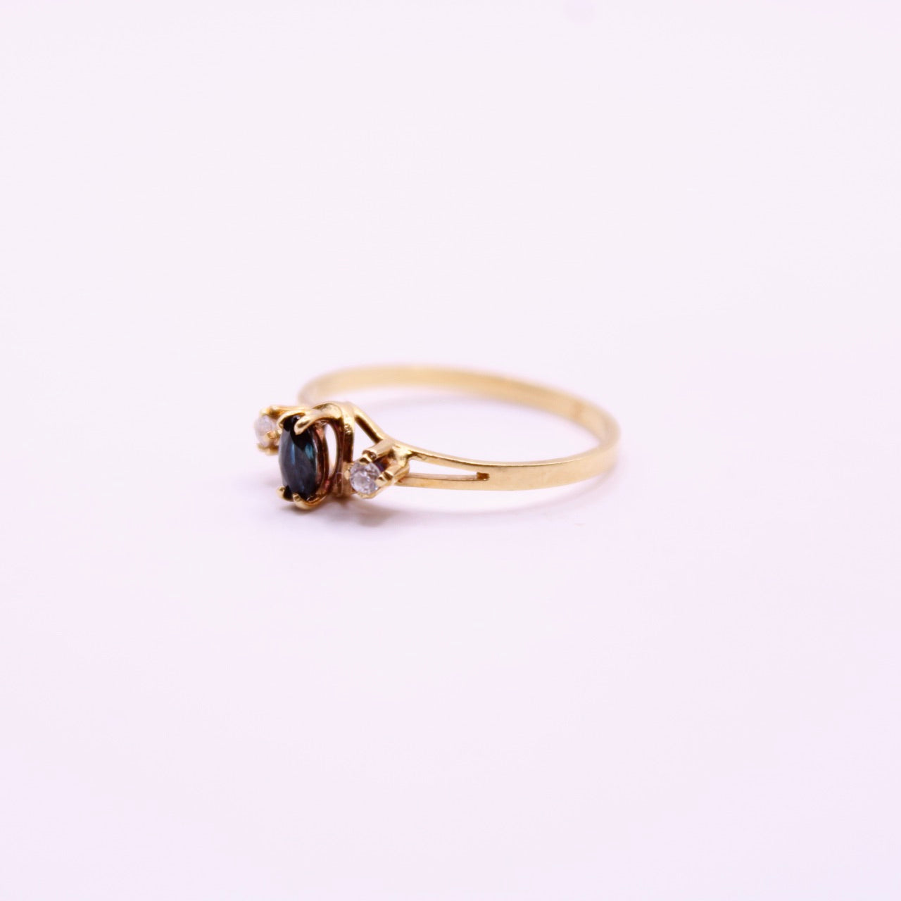 Sapphire & Diamond Trilogy Ring