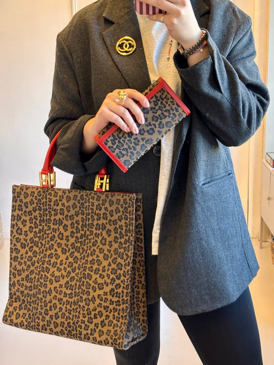 Fendi Leopard Long Wallet