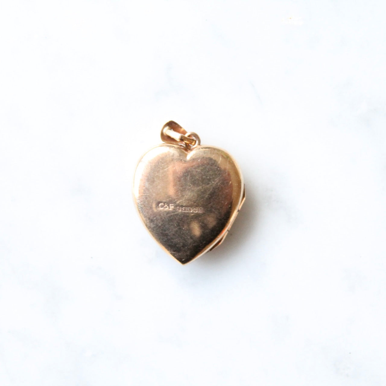 Sapphire & Seedpearl Heart Photo Locket