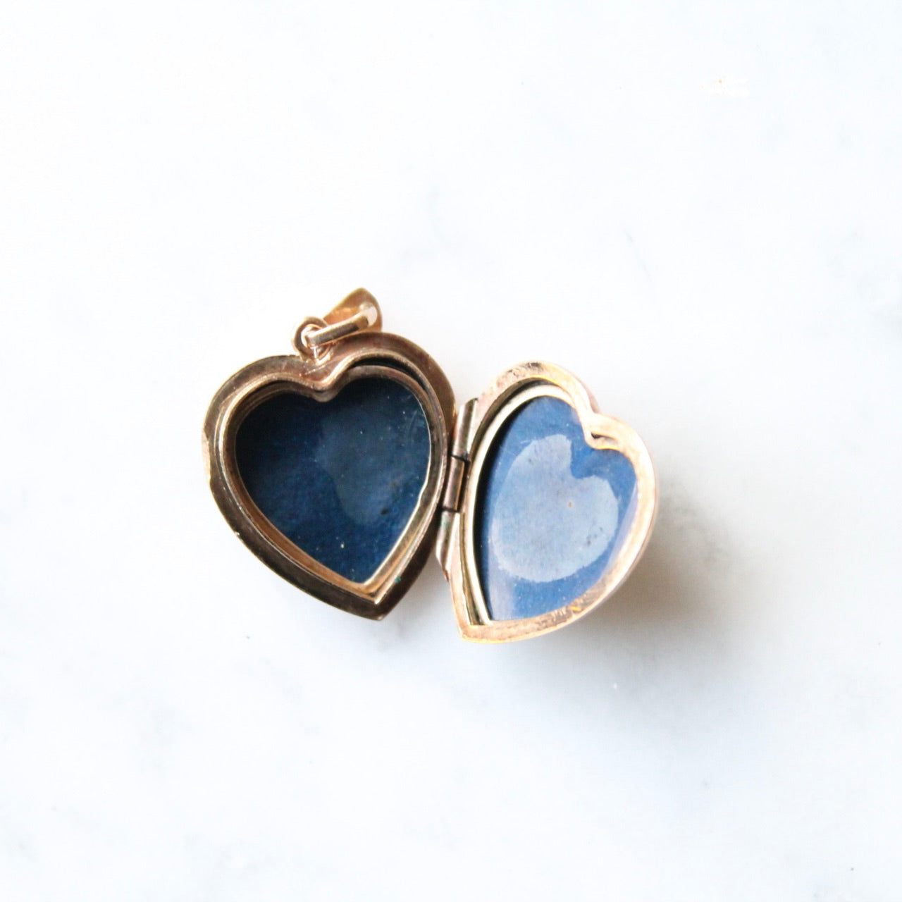 Sapphire & Seedpearl Heart Photo Locket