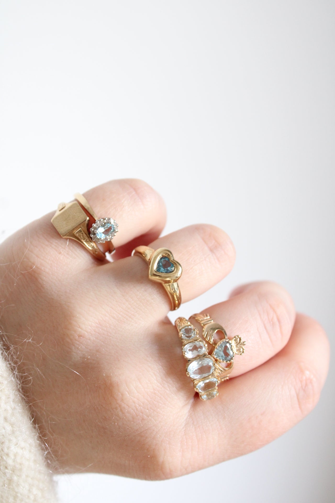 Bold Victorian Topaz Row Ring