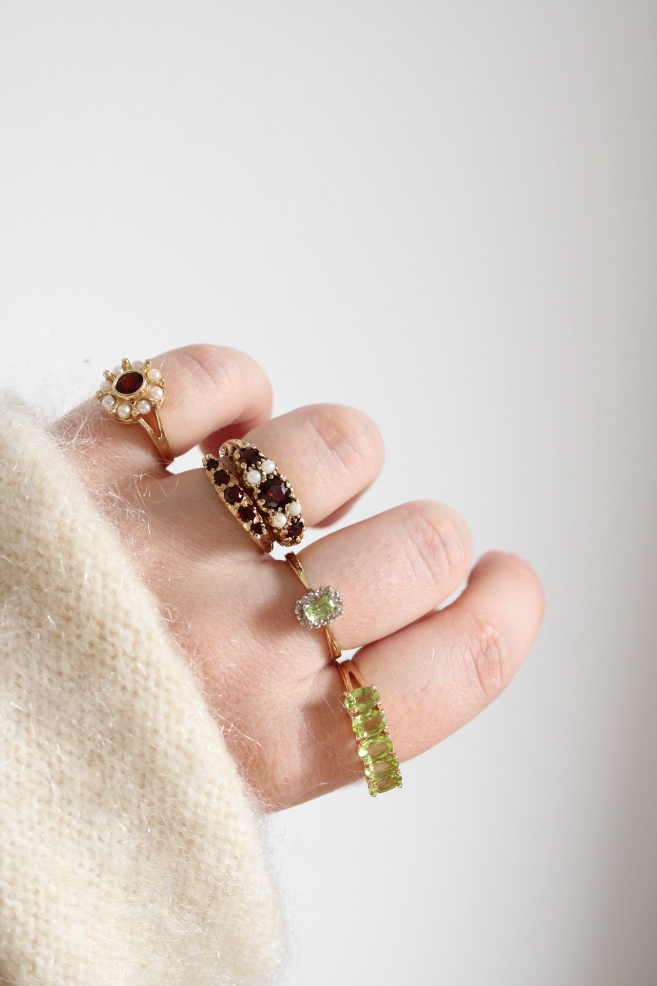 Victorian Garnet & Pearl Ring