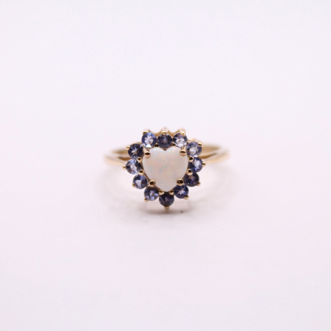 Tanzanite & Opal Heart Ring