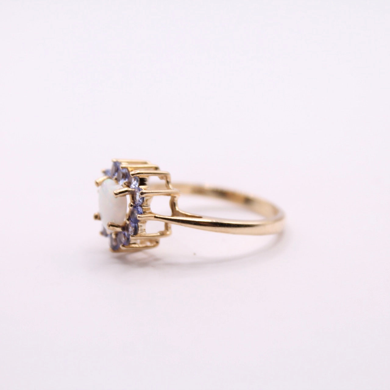 Tanzanite & Opal Heart Ring