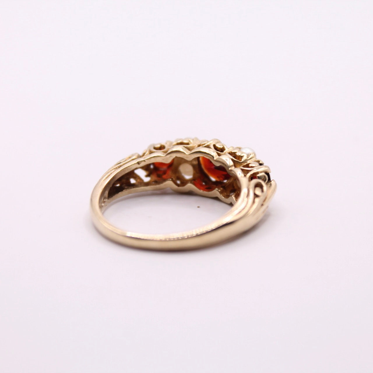 Victorian Garnet & Pearl Ring