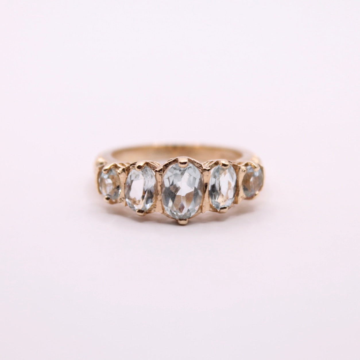 Bold Victorian Topaz Row Ring