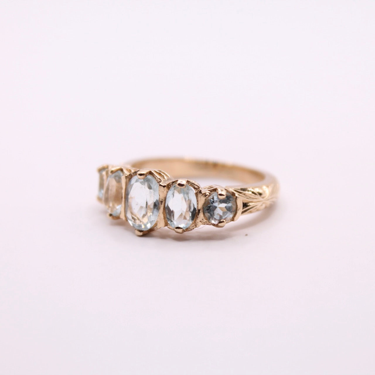 Bold Victorian Topaz Row Ring