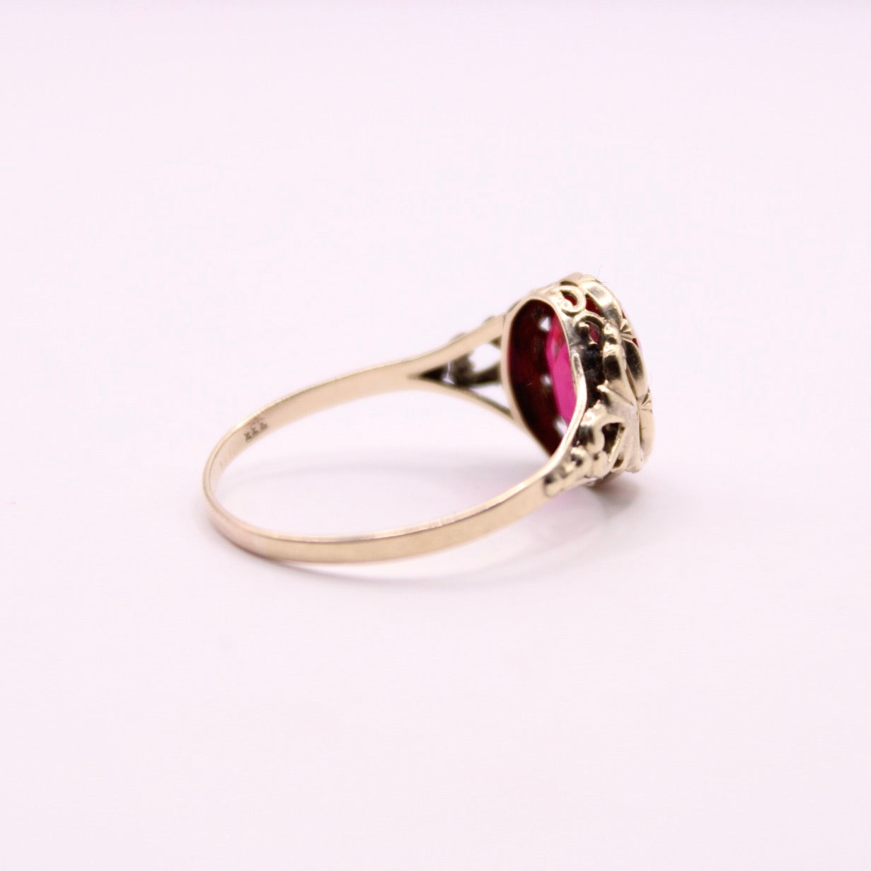 Decorated Ruby Ring