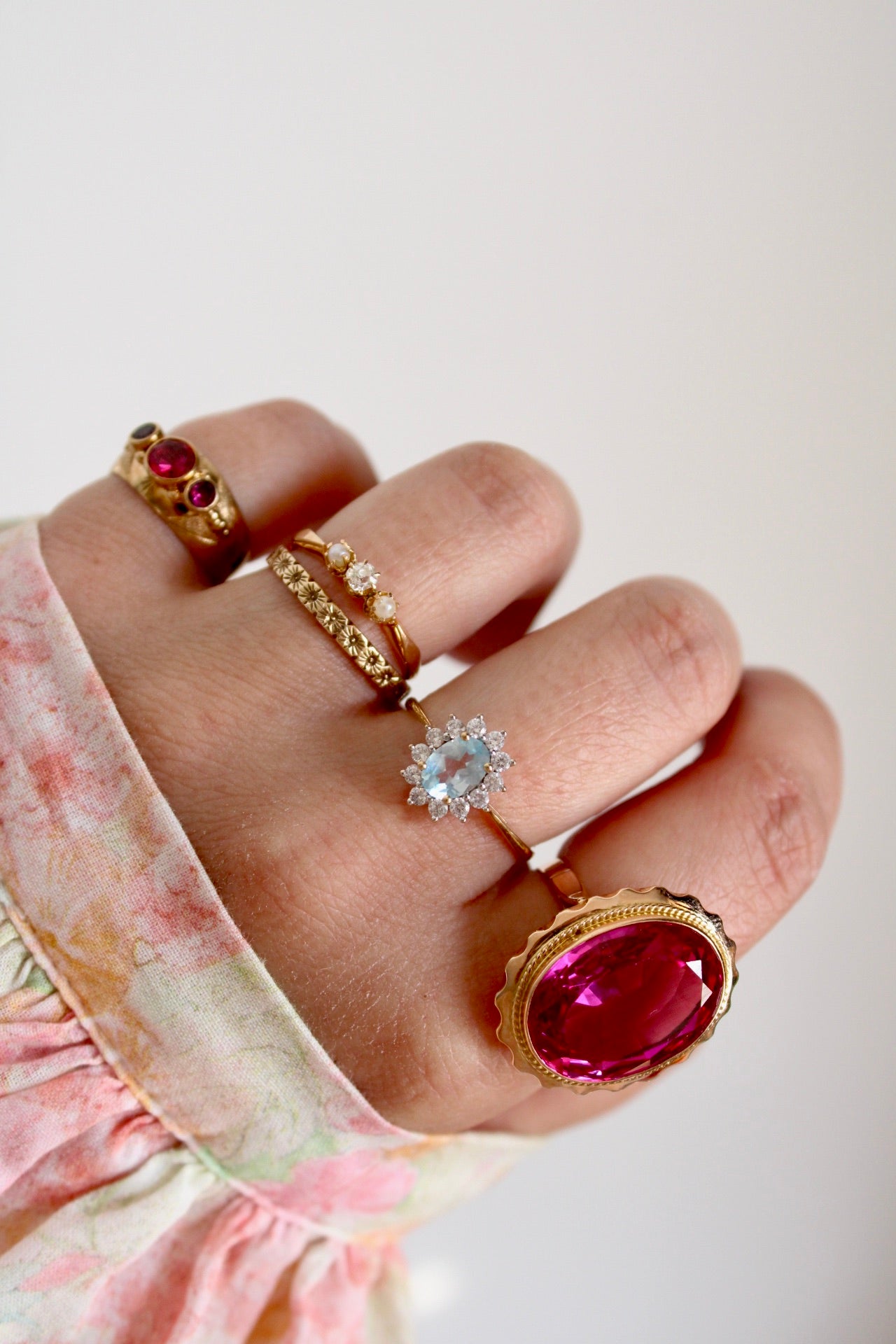 Ruby Trilogy Gypsy Ring
