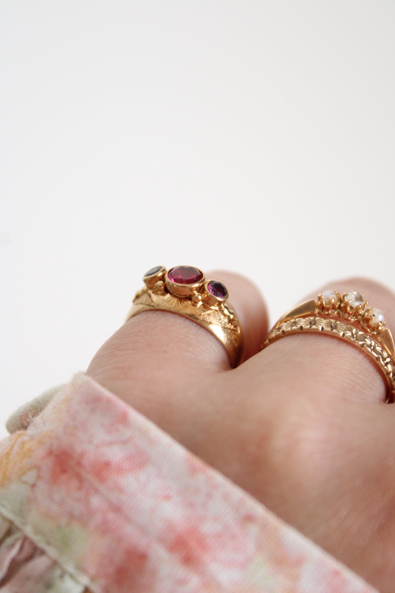 Ruby Trilogy Gypsy Ring