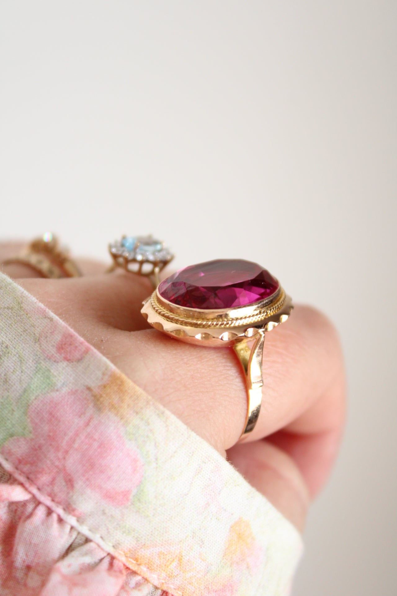 Aquamarine Lady Di Ring