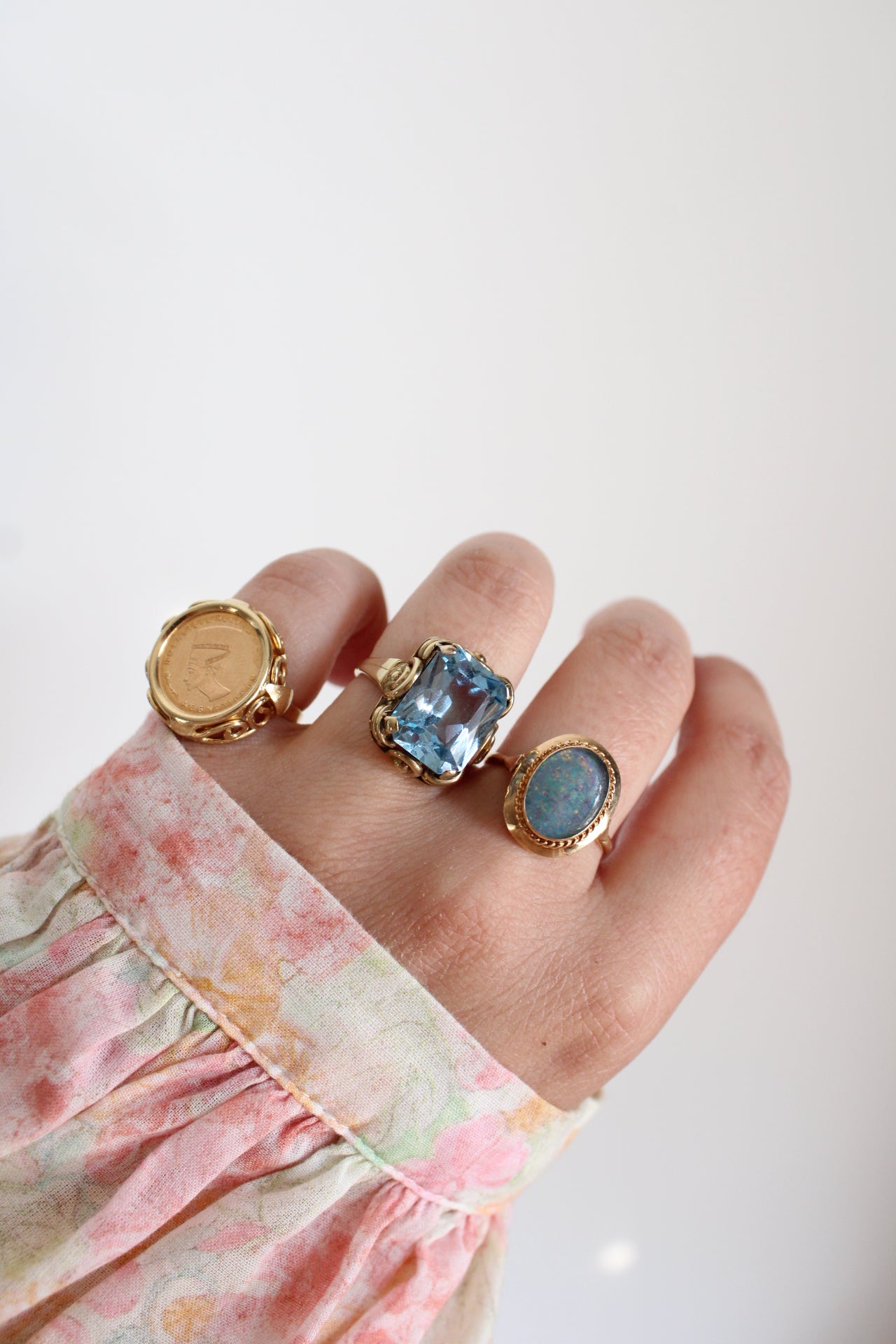 Black Opal Statement Ring