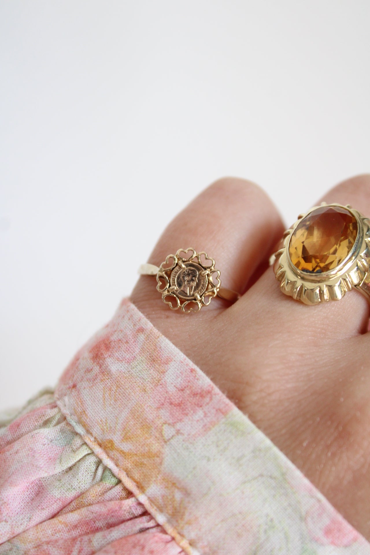 Peso Coin Heart Ring