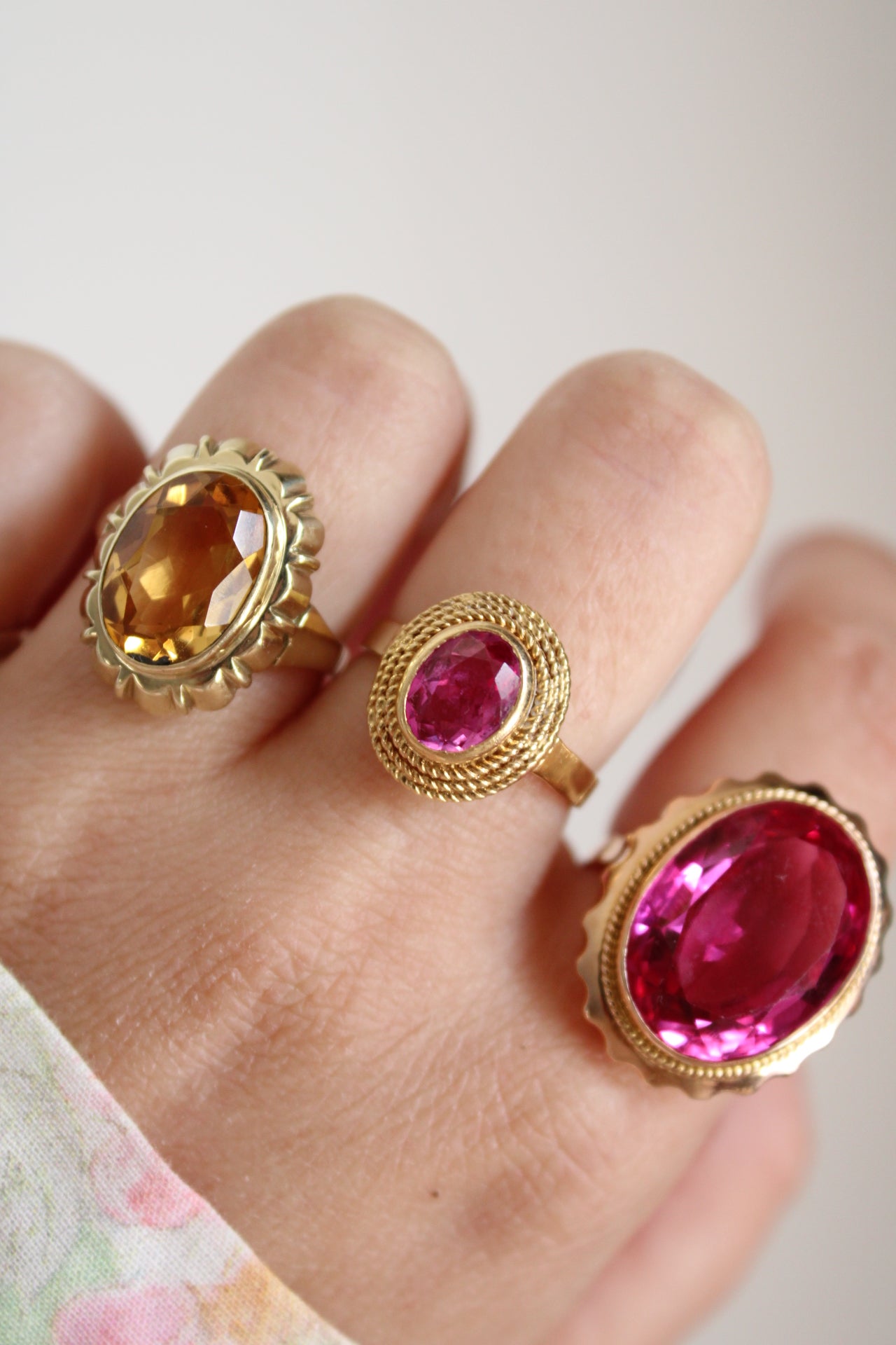 Pink Sapphire Statement Ring