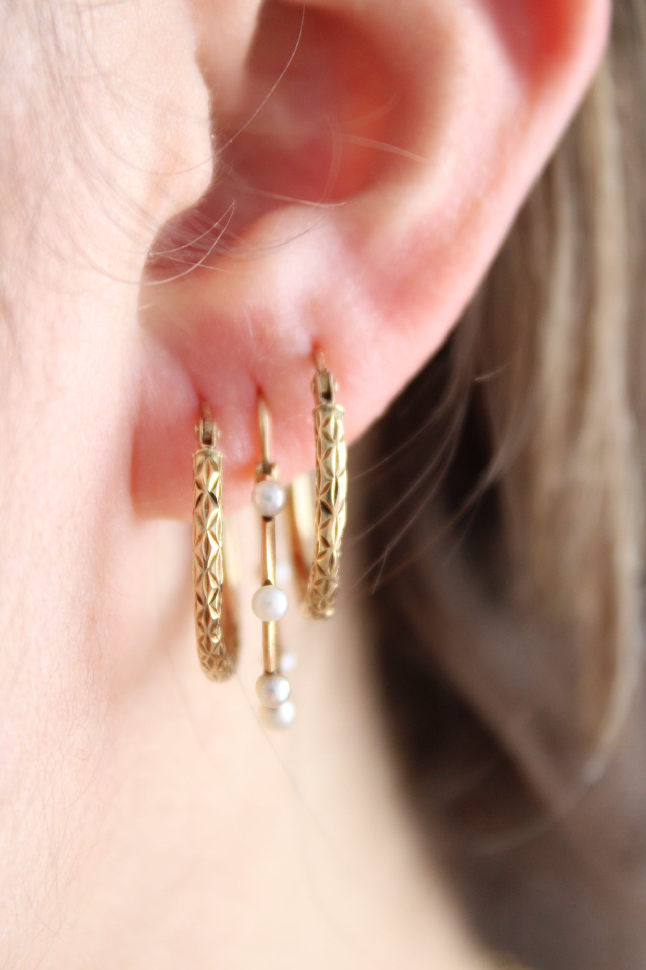 Detailed Hoop Earrings