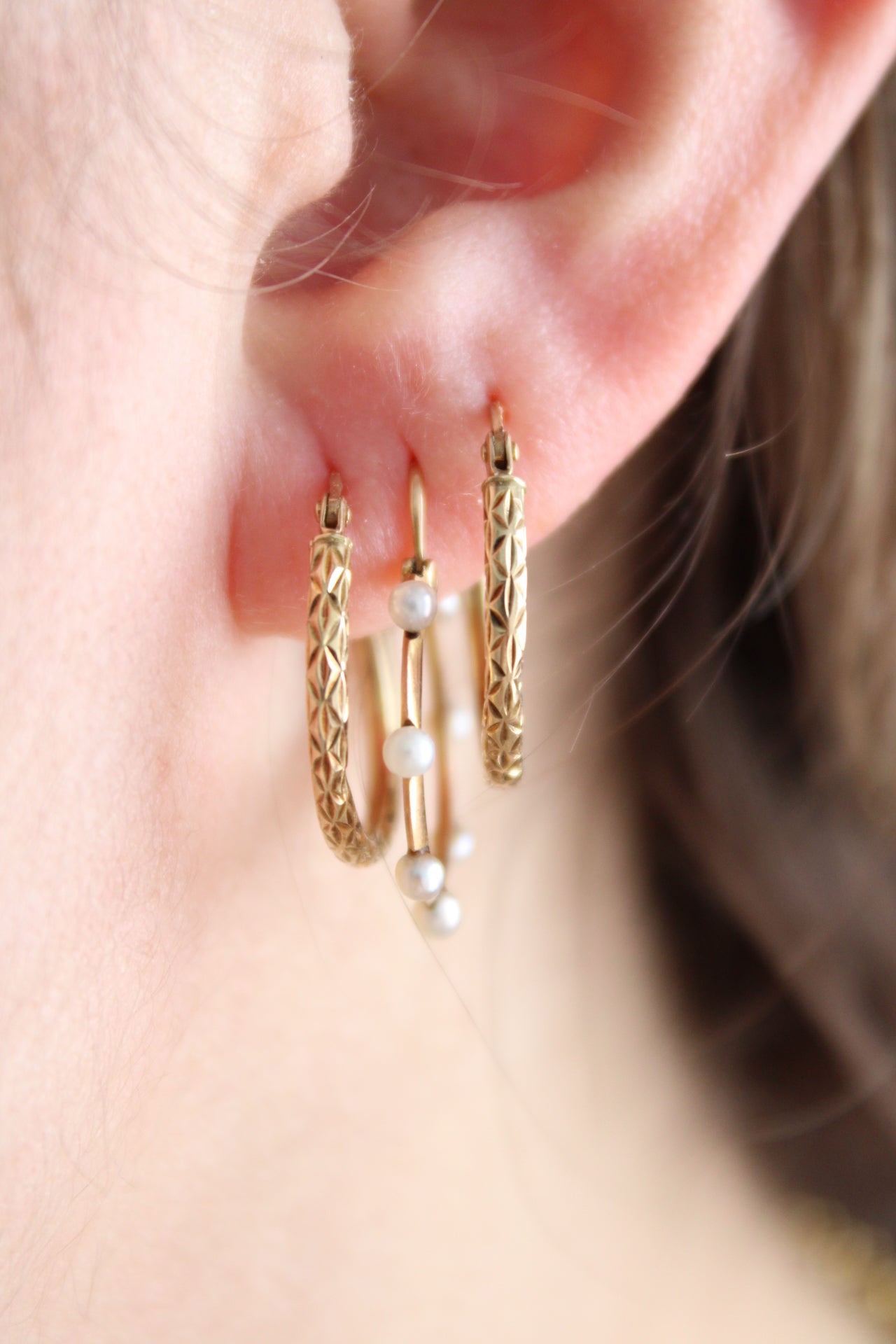 Detailed Hoop Earrings
