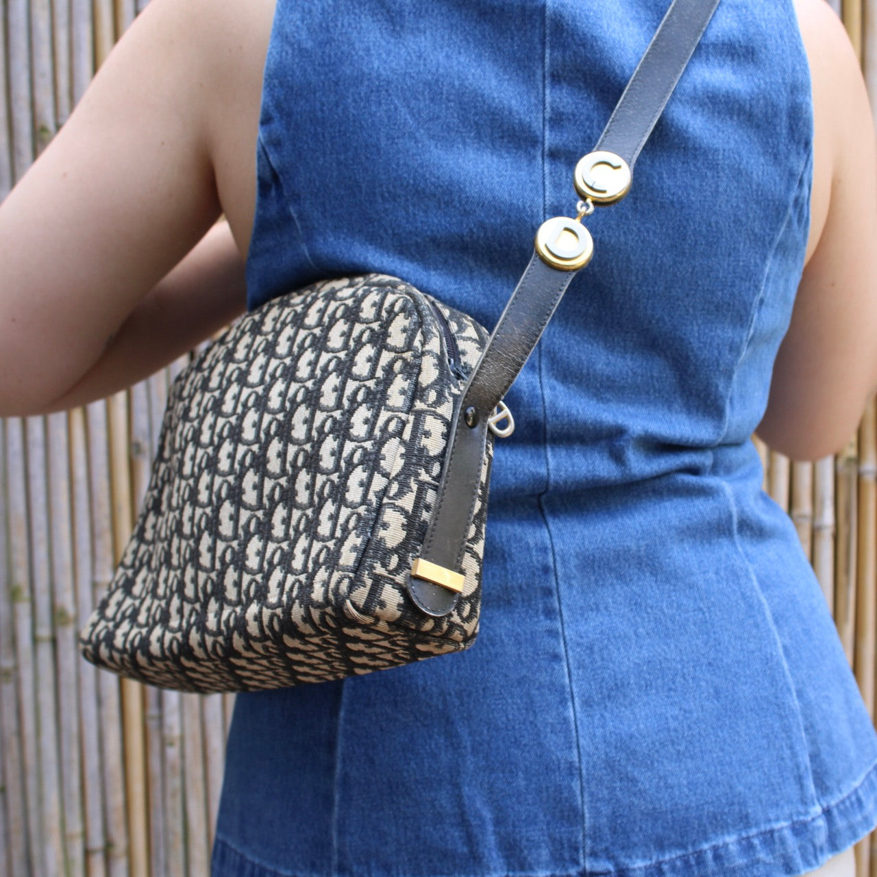 Christian Dior Trotter Canvas Shoulder Bag
