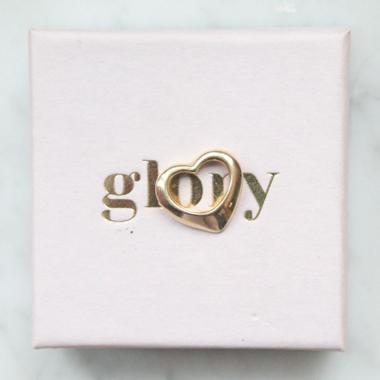 Floating Diamond Heart Charm