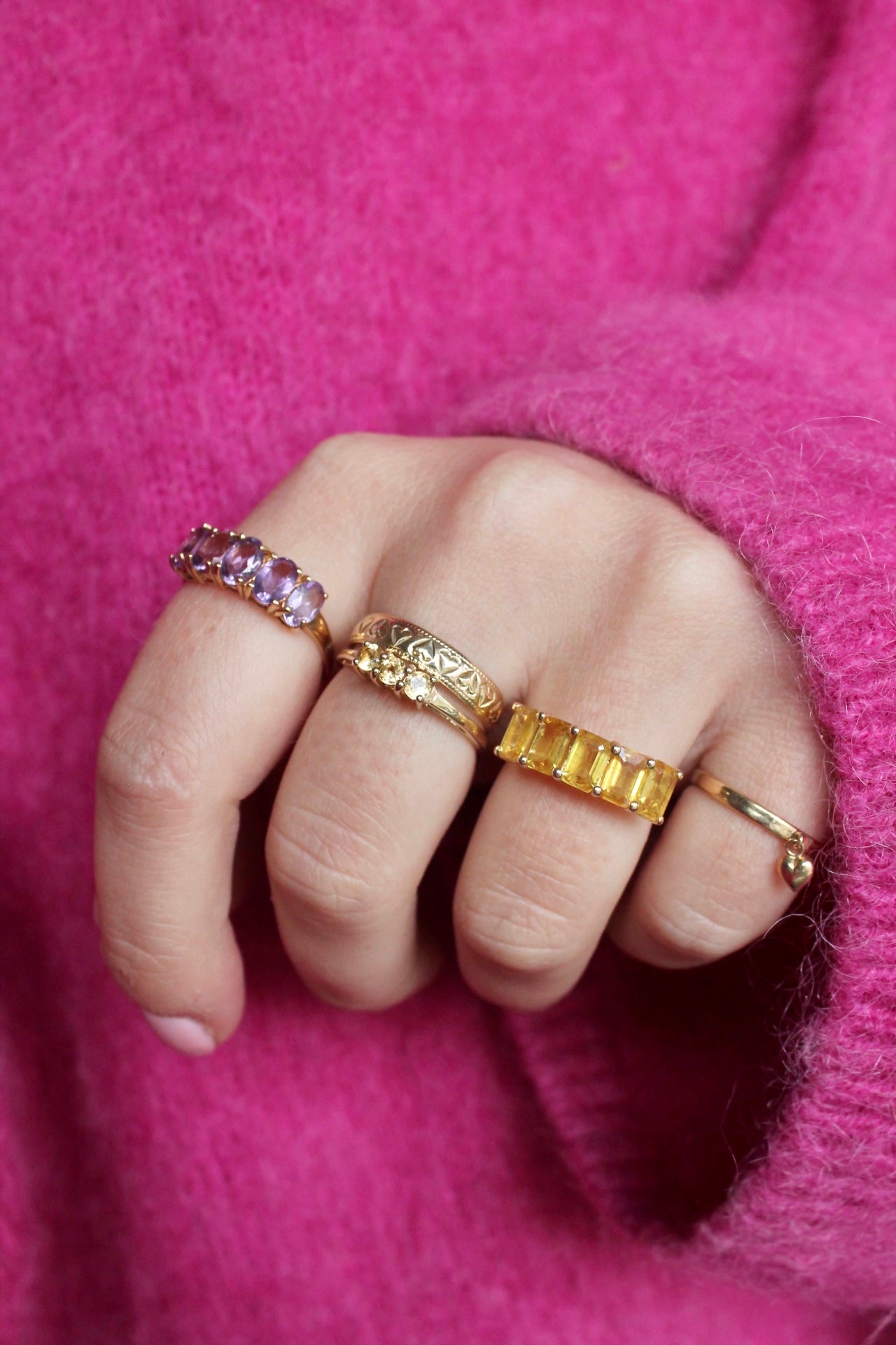 Citrine Trilogy Ring