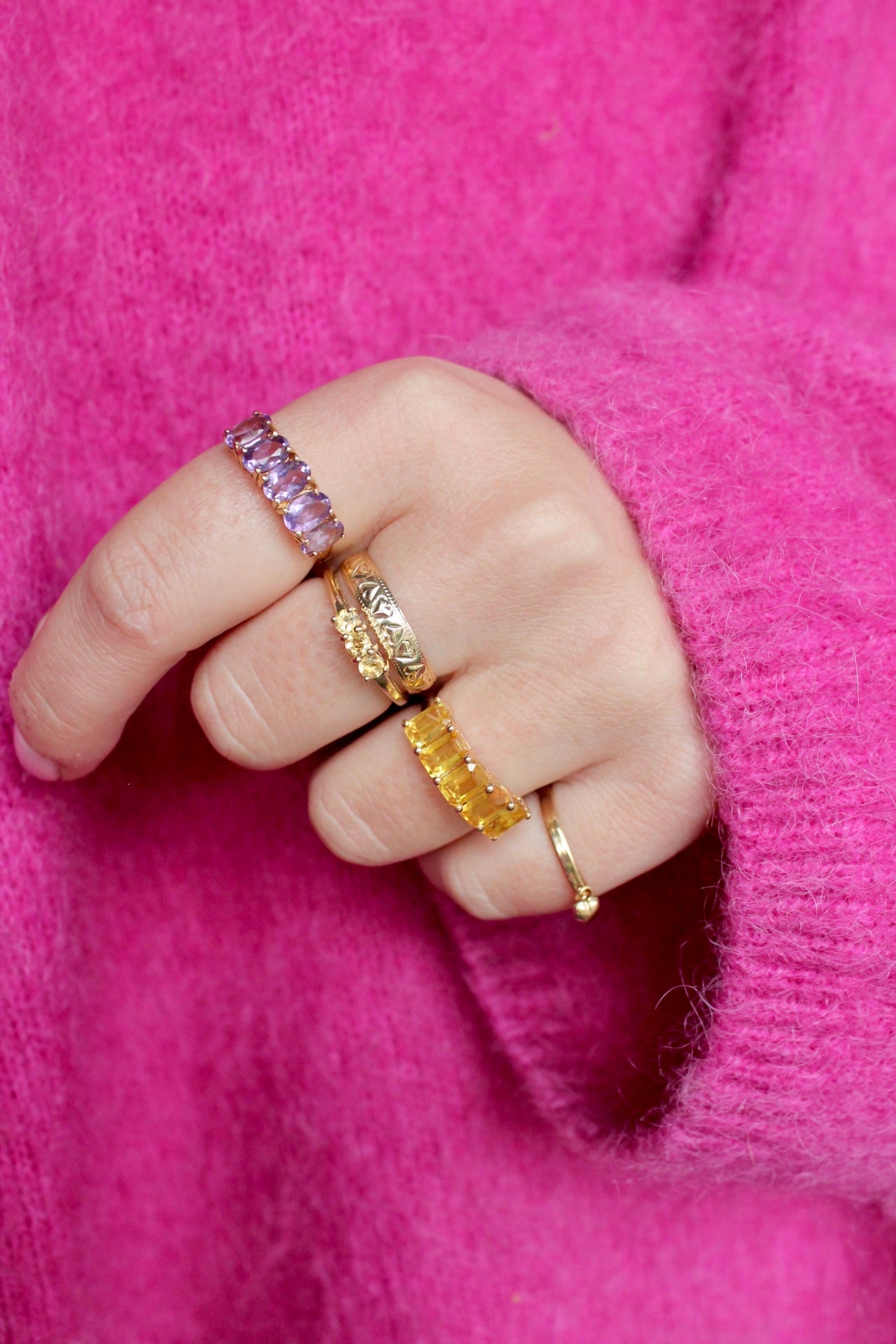 Citrine Trilogy Ring
