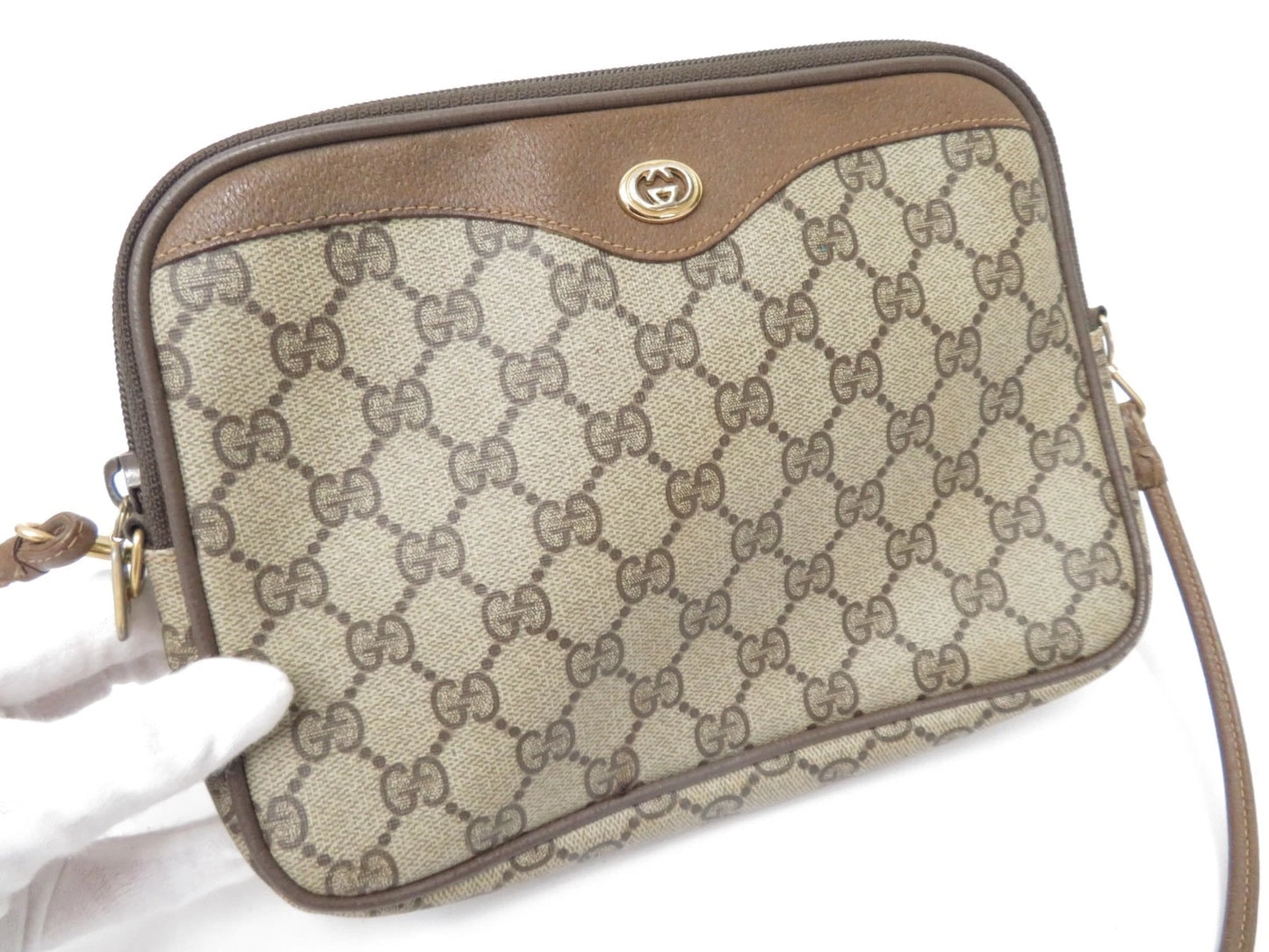 Gucci PVC GG Supreme Crossbody Bag