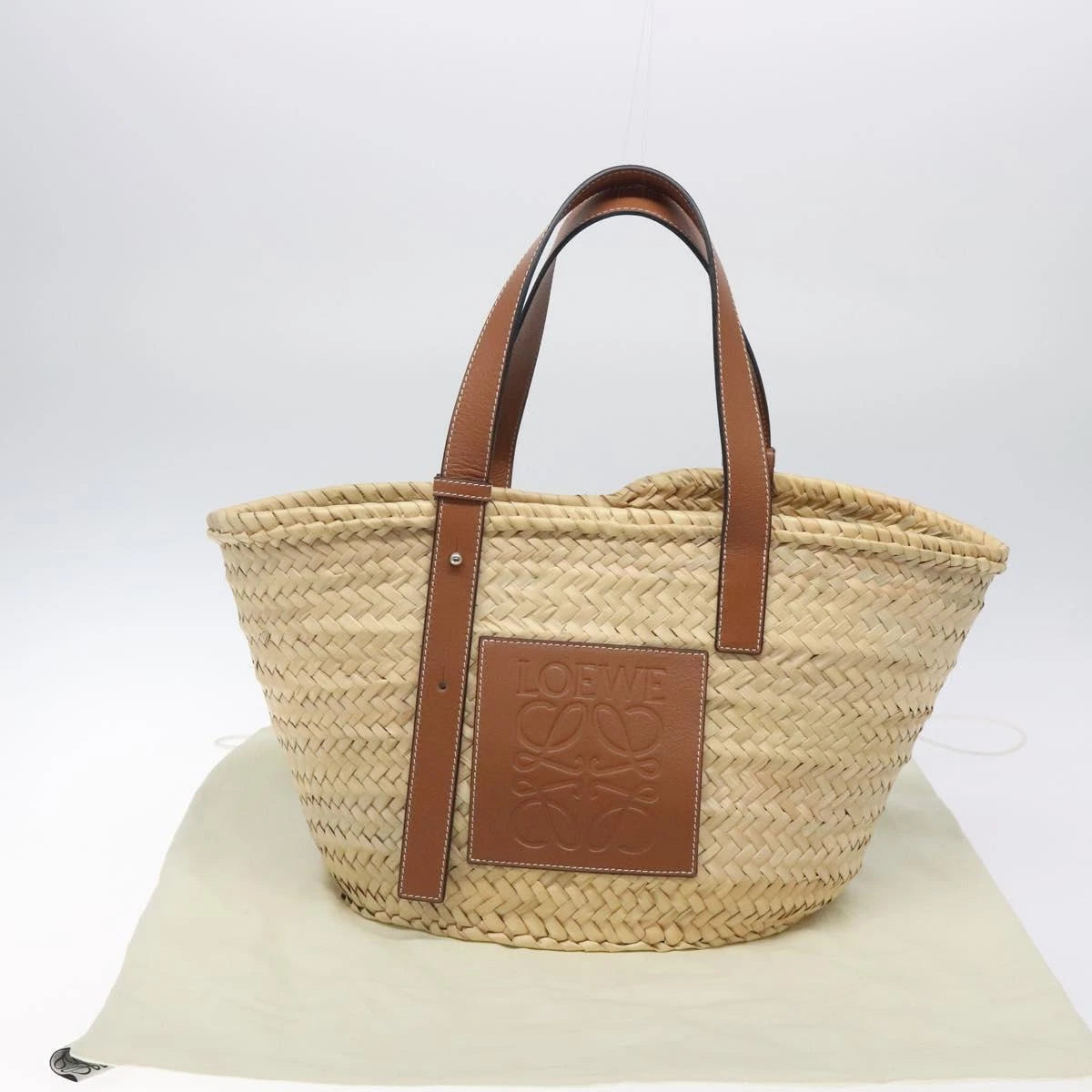 Loewe Medium Anagram Raffia Tote Bag