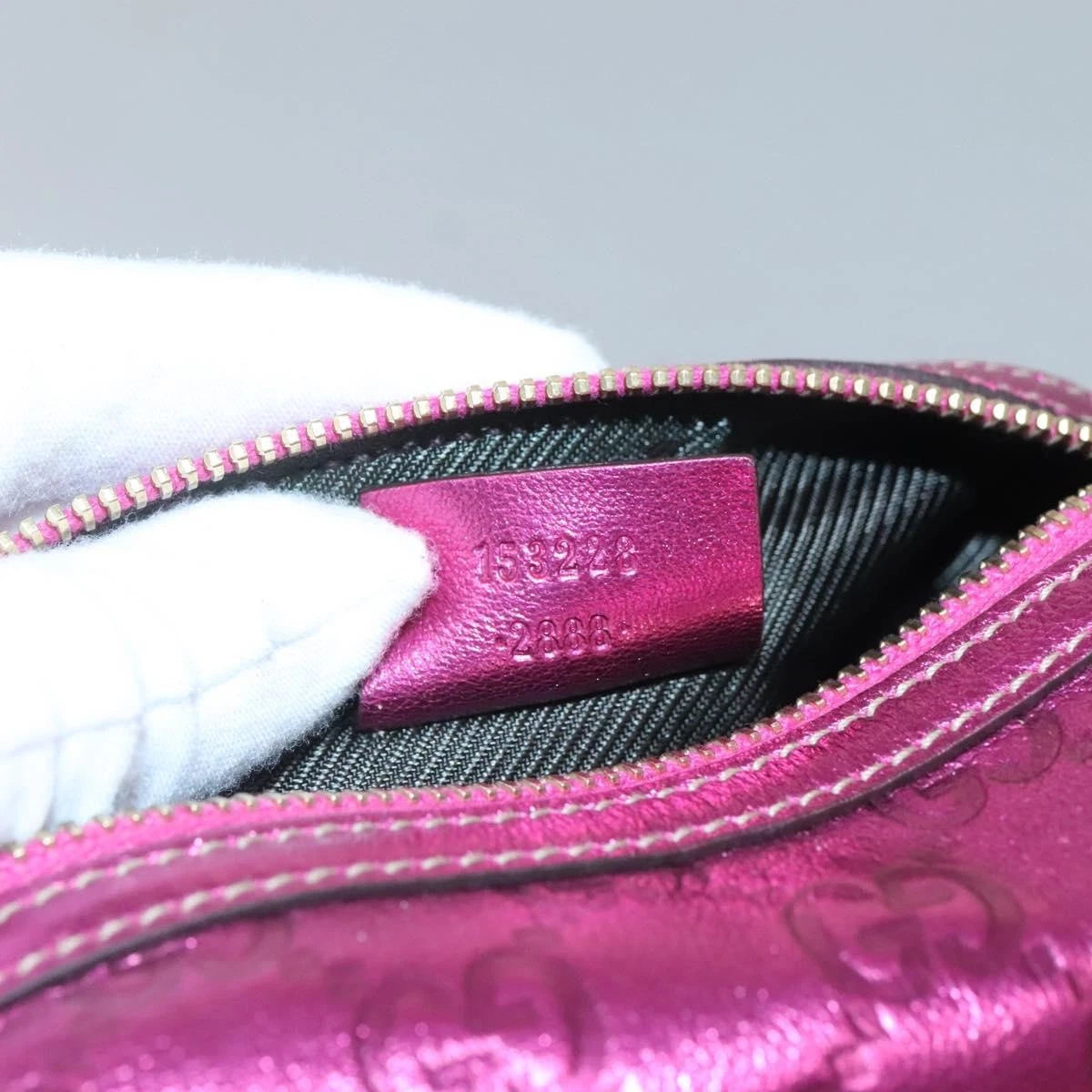 Gucci Guccissima Metallic Pouch