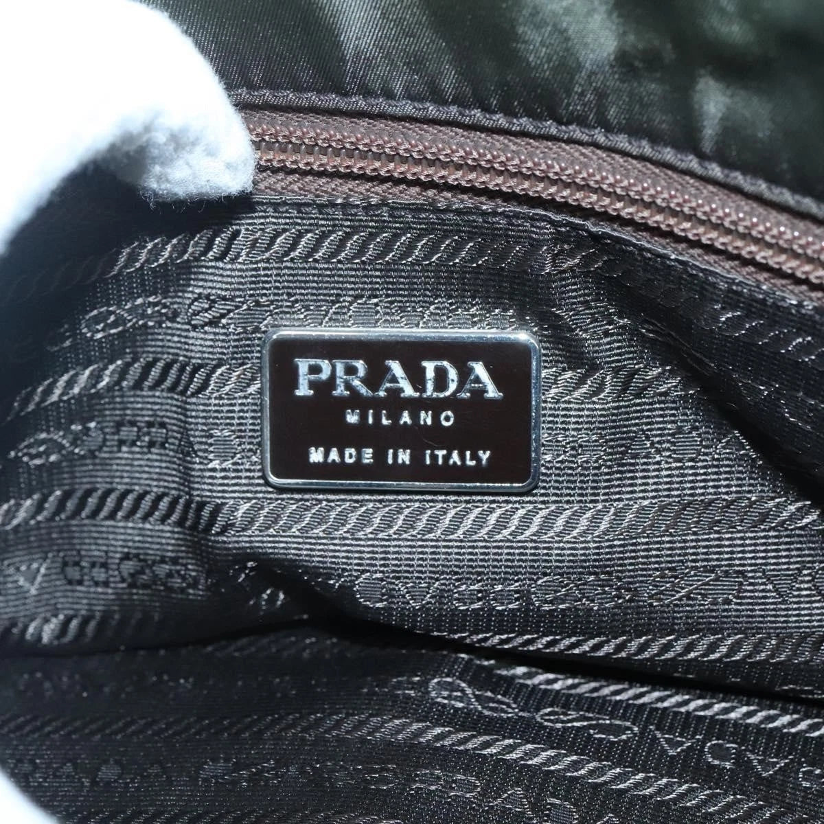 Prada Nylon Khaki Tote Bag