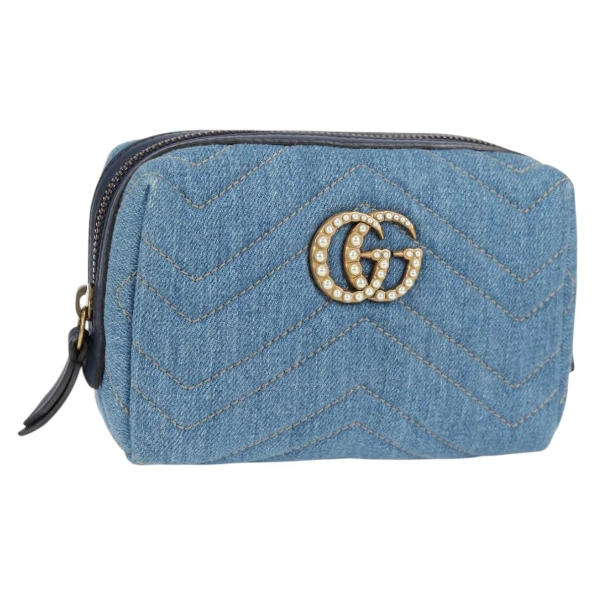 Gucci GG Marmont Denim Pouch