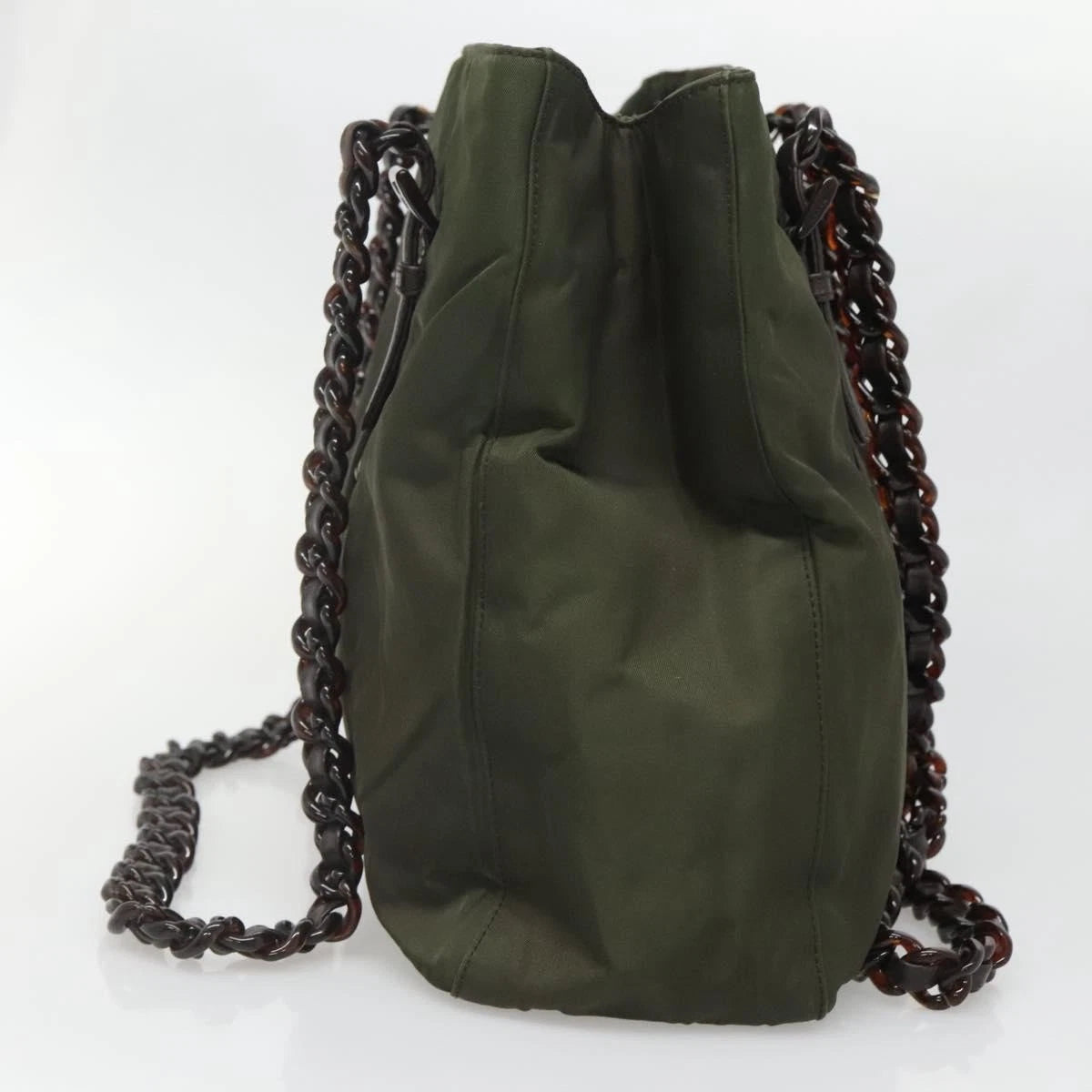 Prada Nylon Khaki Tote Bag