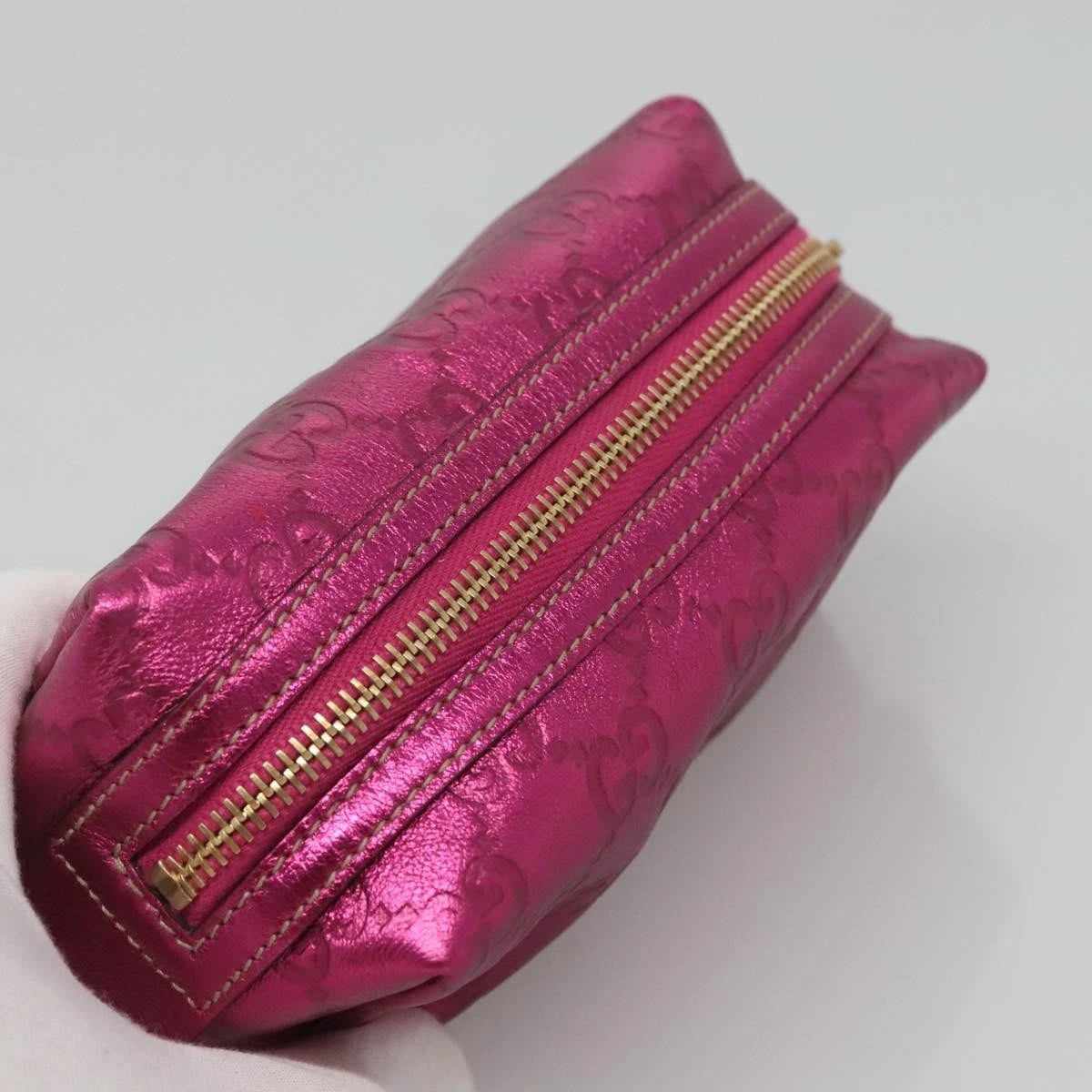 Gucci Guccissima Metallic Pouch