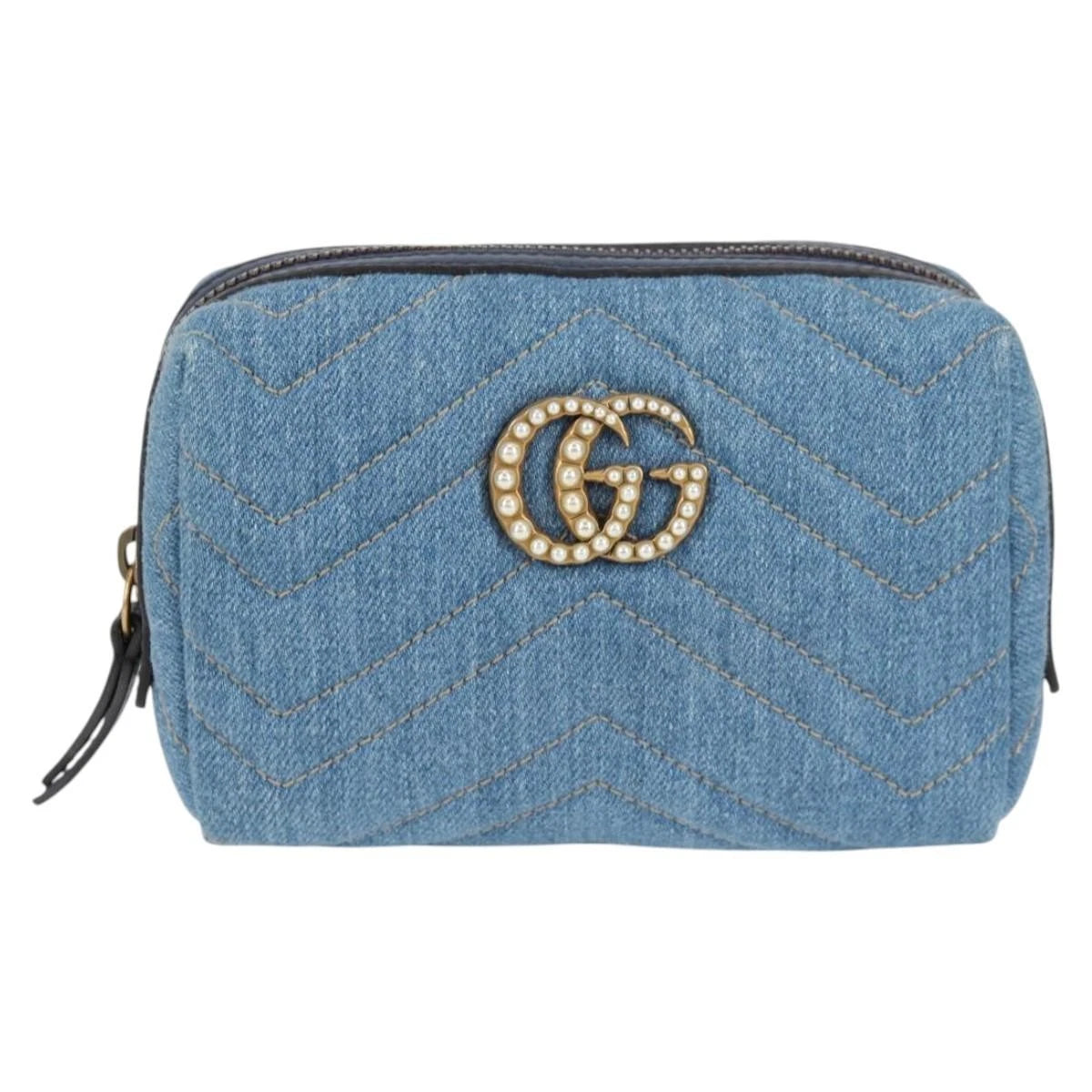 Gucci GG Marmont Denim Pouch