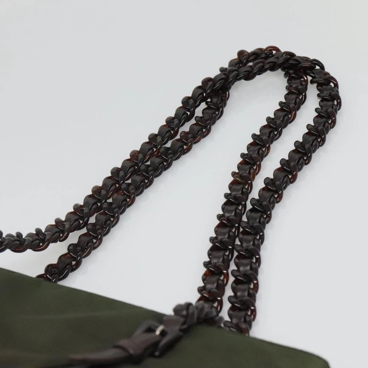 Prada Nylon Khaki Tote Bag