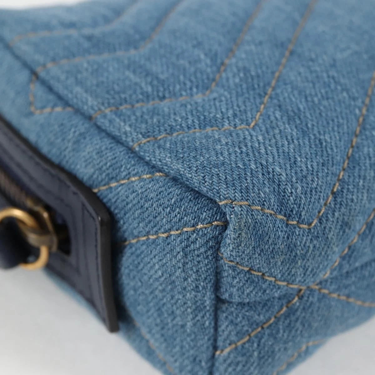 Gucci GG Marmont Denim Pouch