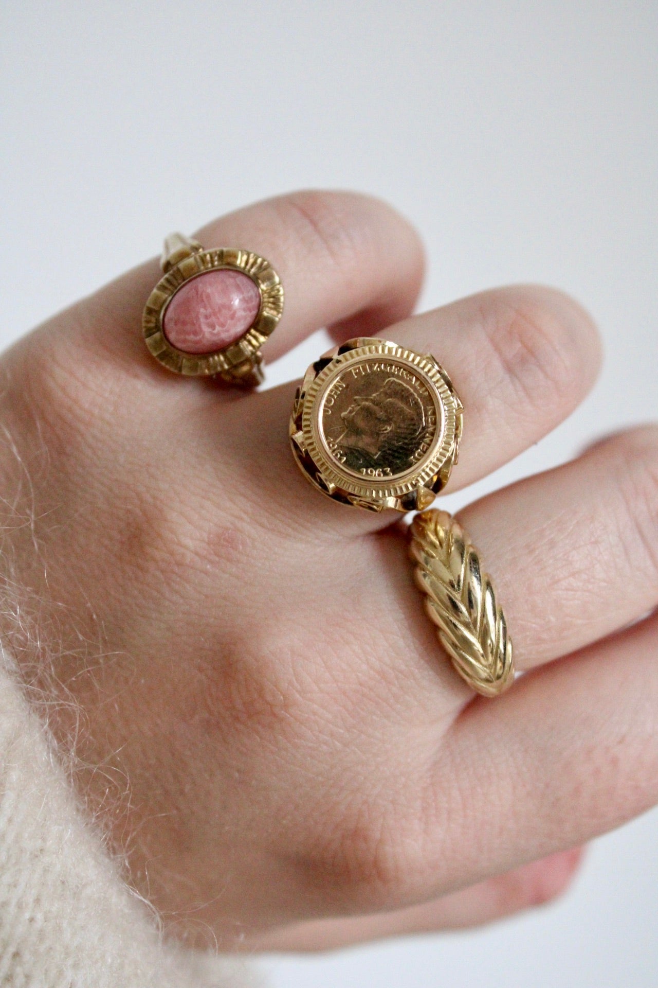 Rhodochrosite Statement Ring