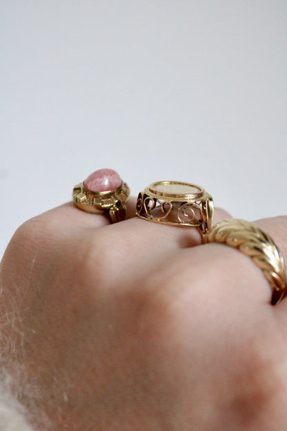 Rhodochrosite Statement Ring