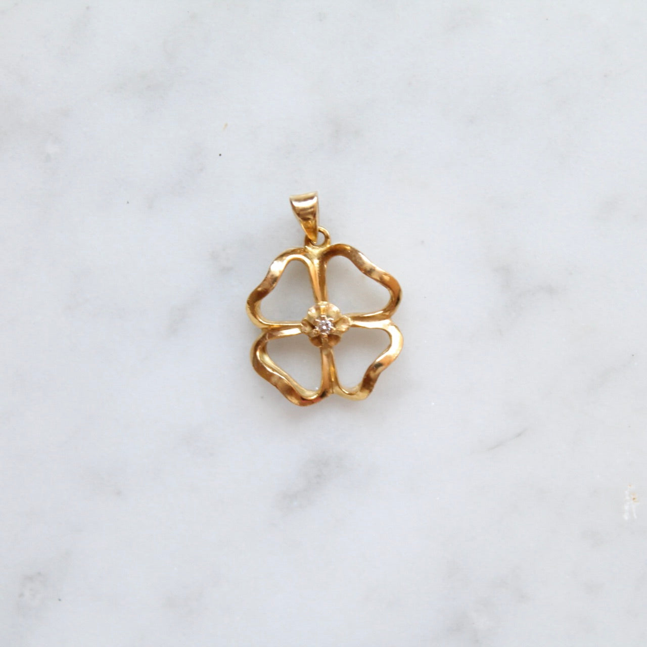 Diamond Lucky Clover Charm