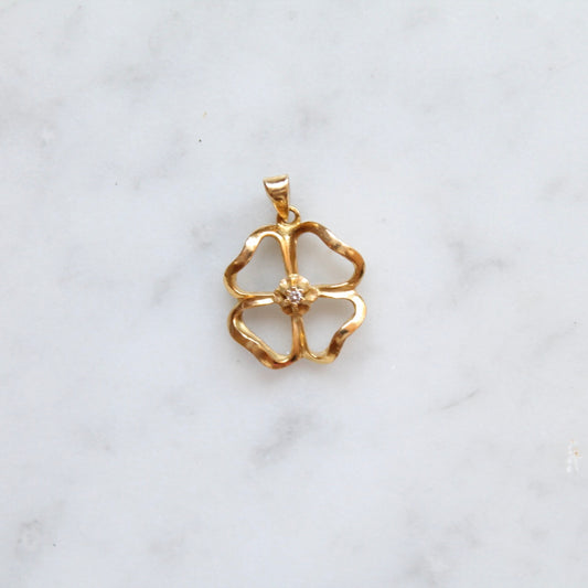 Diamond Lucky Clover Charm