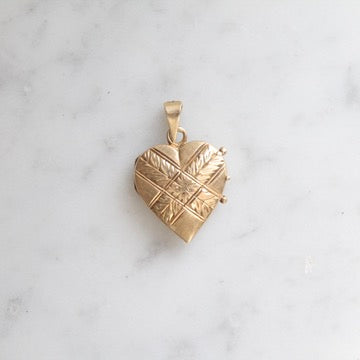 Engraved Heart Photo Locket