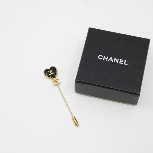 Chanel Enamel Heart Pin Brooch